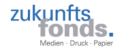 Logo Zukunftsfonds. Medien - Druck - Papier